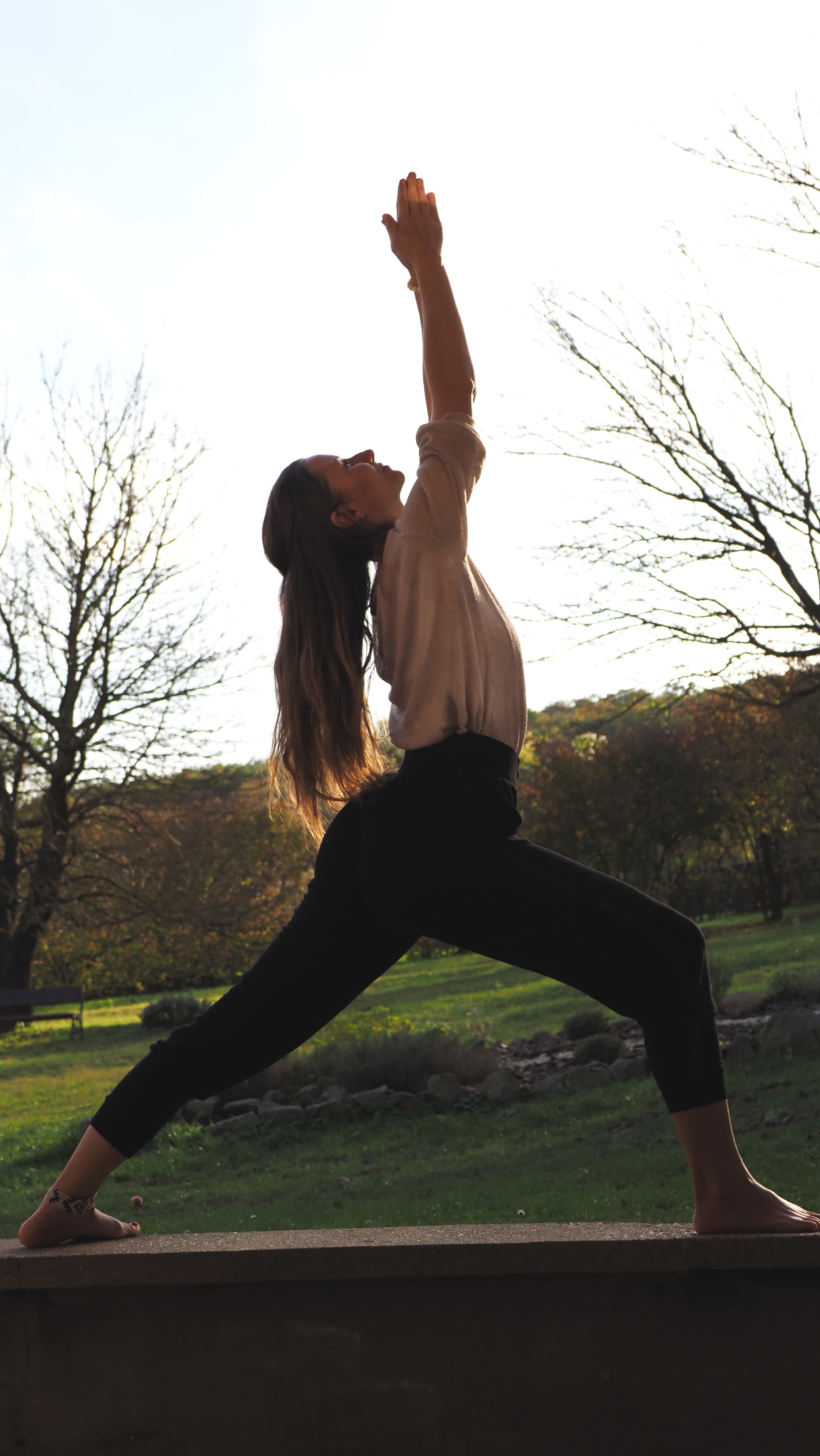 Warrior felfelé imádkozó ászána